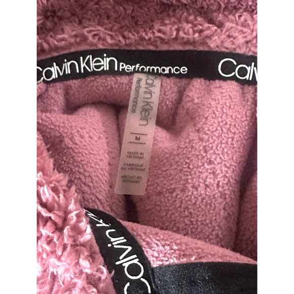 Calvin Klein Performance Fleece Fall‎ Pullover Quarter Zip Pullover Burgundy - Picture 8 of 16